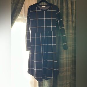 Black and White Plaid Dress